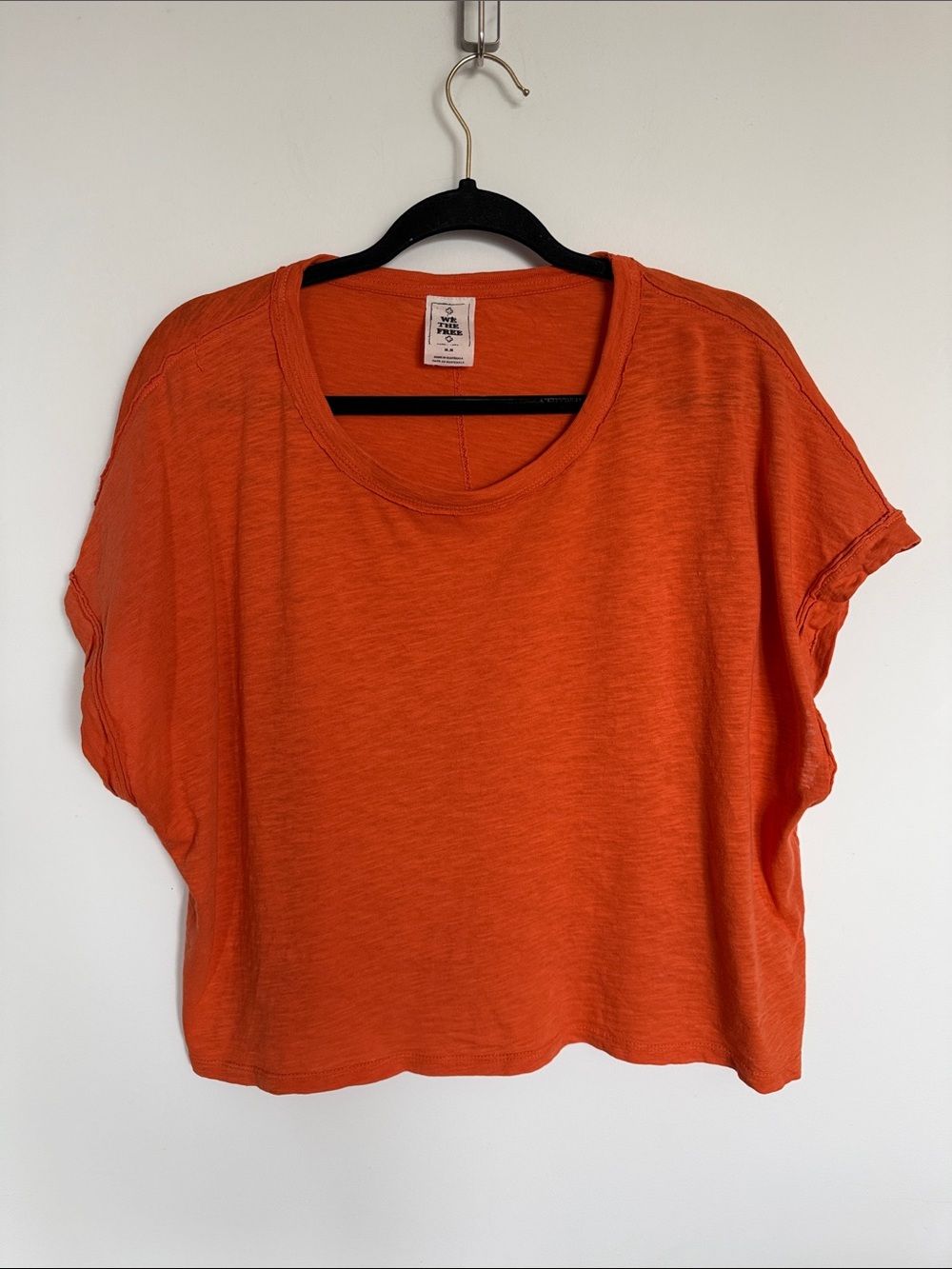 Free People We The Free Rock Tee Oversized Orange Medium